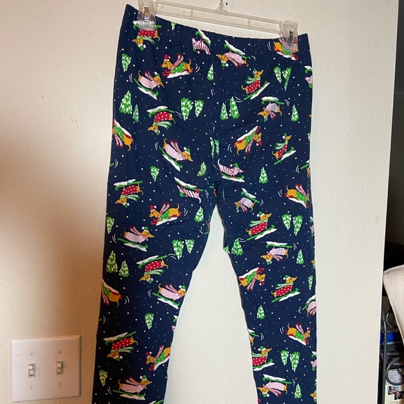 Wiener dog pajama pants! Inseam L inseam 25. New condition leggings 100% cotton - Picture 1 of 3